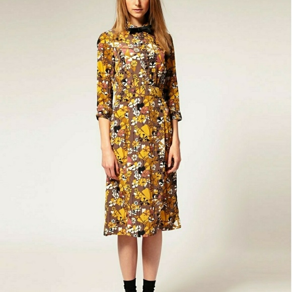 ASOS Dresses & Skirts - ASOS Vero Moda Deco Oriental 40s Shirt Dress
